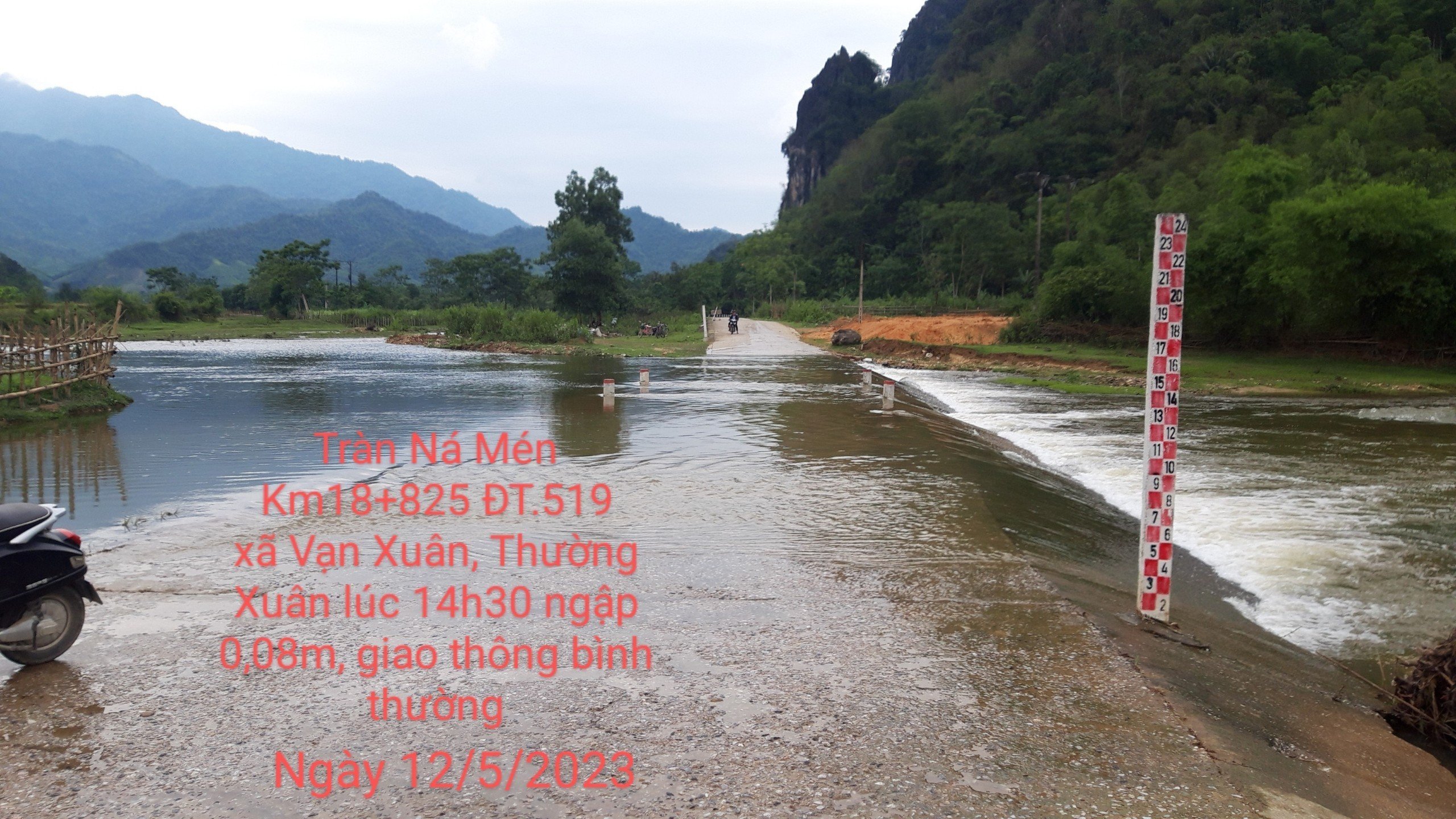 Hình ảnh tràn ở huyện Thường Xuân 12-5-2023