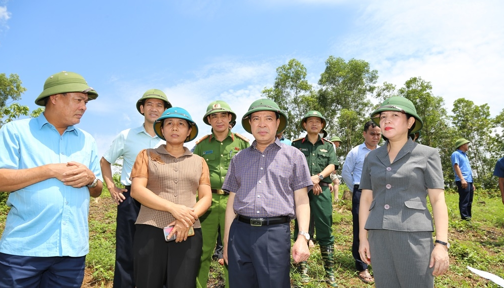 Phó Bí thư Thường trực Tỉnh uỷ Lại Thế Nguyên kiểm tra tình hình ứng phó với thiên tai tại Thạch Thành